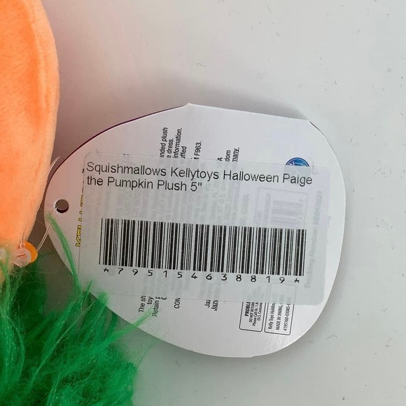 Squishmallows Halloween Squad 2021 Paige Pumpkin w/ Pigtails 4.5" Plush J17-10 - Picture 7 of 7